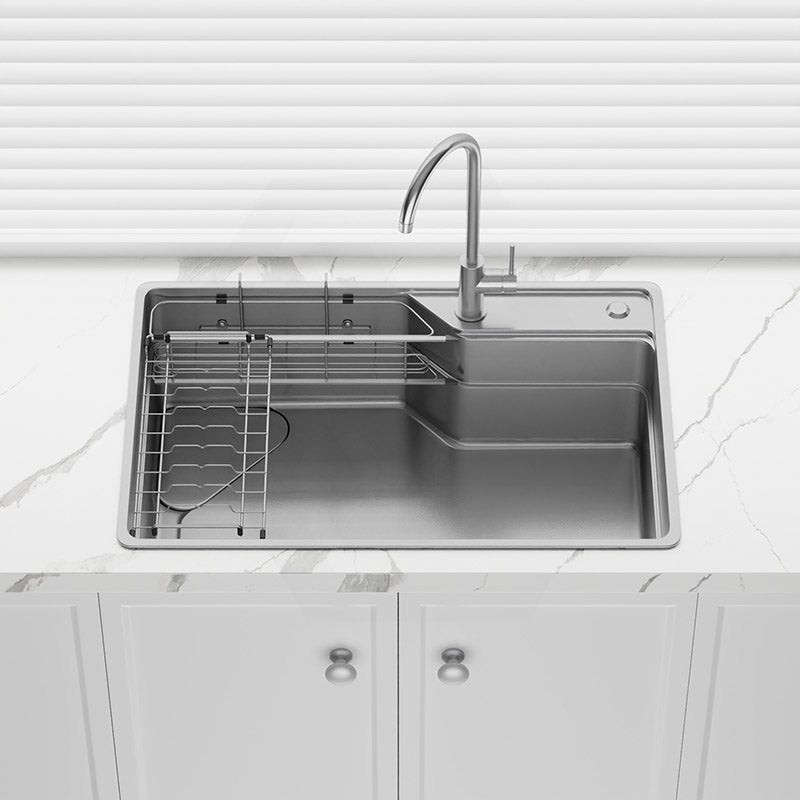 Yasumi 750x490x240mm Japanese Style 1.2mm Thick Stainless Steel Single Bowl Kitchen Sink Top/Flush/Undermount
