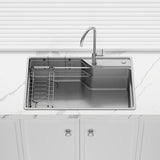 Yasumi 750x490x240mm Japanese Style 1.2mm Thick Stainless Steel Single Bowl Kitchen Sink Top/Flush/Undermount