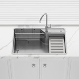Yasumi 750x490x240mm Japanese Style 1.2mm Thick Stainless Steel Single Bowl Kitchen Sink Top/Flush/Undermount