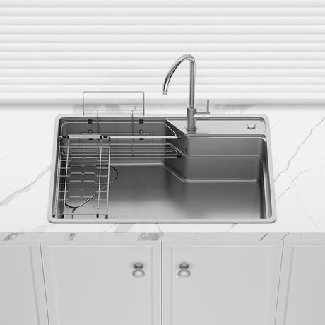Yasumi 750x490x240mm Japanese Style 1.2mm Thick Stainless Steel Single Bowl Kitchen Sink Top/Flush/Undermount