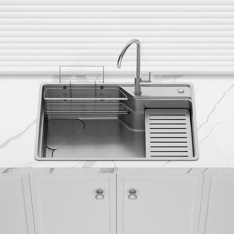 Yasumi 750x490x240mm Japanese Style 1.2mm Thick Stainless Steel Single Bowl Kitchen Sink Top/Flush/Undermount
