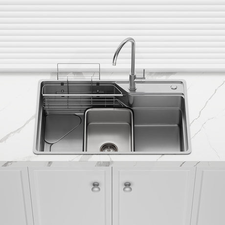 Yasumi 750x490x240mm Japanese Style 1.2mm Thick Stainless Steel Single Bowl Kitchen Sink Top/Flush/Undermount