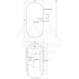 650/1200/1600mm Lamex Oval Silver Framed LED Frontlit Mirror
