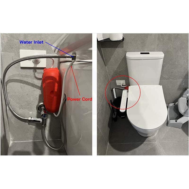 DAELIMBATH Ultra Slim Electronic Smart Bidet Toilet Seat with Remote Control Round / Elongated / D Shape Seats Available - Gloss White