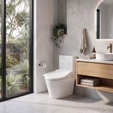 DAELIMBATH Ultra Slim Electronic Smart Bidet Toilet Seat with Side Arm Control Round / Elongated / D Shape Seats Available - Gloss White