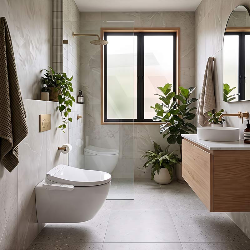 DAELIMBATH Ultra Slim Electronic Smart Bidet Toilet Seat with Side Arm Control Round / Elongated / D Shape Seats Available - Gloss White