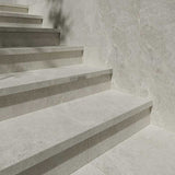 Anthology Crema Stone Look External Bullnose Drop Edge 400x600mm