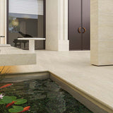 Avoca Sabbia Round Edge Travertine Look External Bullnose 400x600x20mm