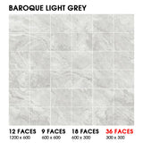 Baroque Surface Tec Stone Look Light Grey 300/600/1200mm Tile