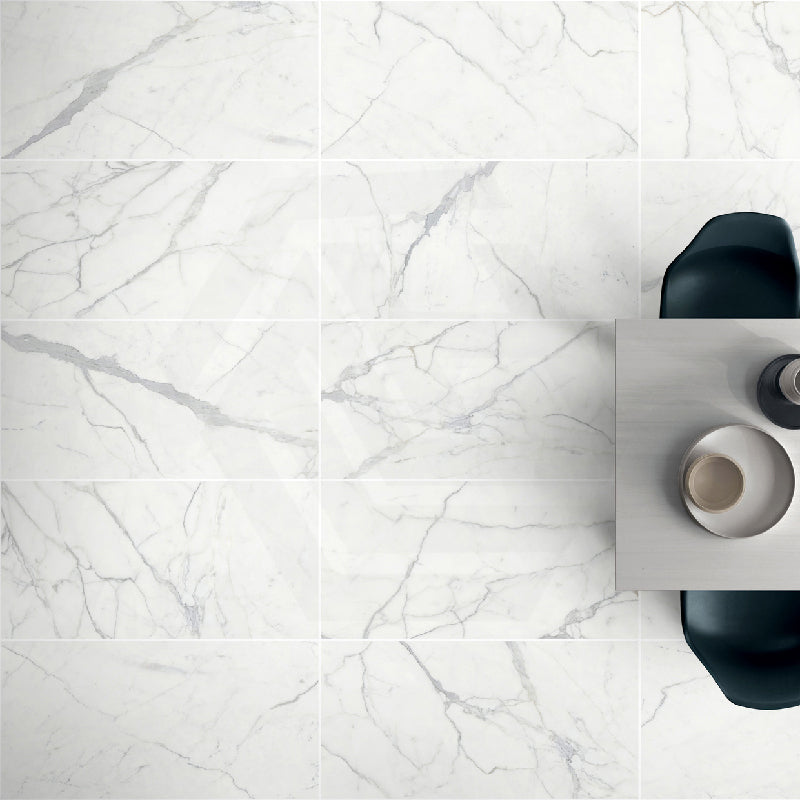 Calacatta Deluxe Honed Marble Look Super White 300/600/1200 Tile