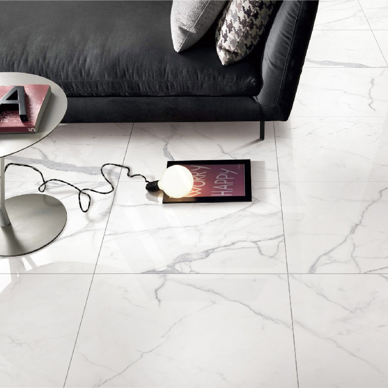 Calacatta Deluxe Honed Marble Look Super White 300/600/1200 Tile