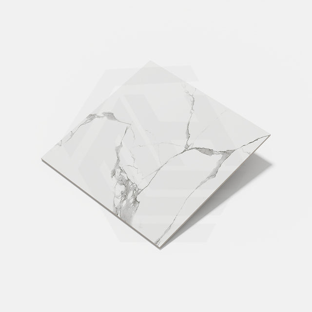 Calacatta Deluxe Polished Marble Look Super White 300/600/1200 Tile