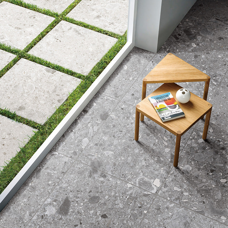 Ceppo Stone Terrazzo Look Surface Tec Dark Grey 300/600/1200mm Tile