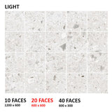 Ceppo Stone Terrazzo Look Surface Tec Light Grey 300/600/1200mm Tile