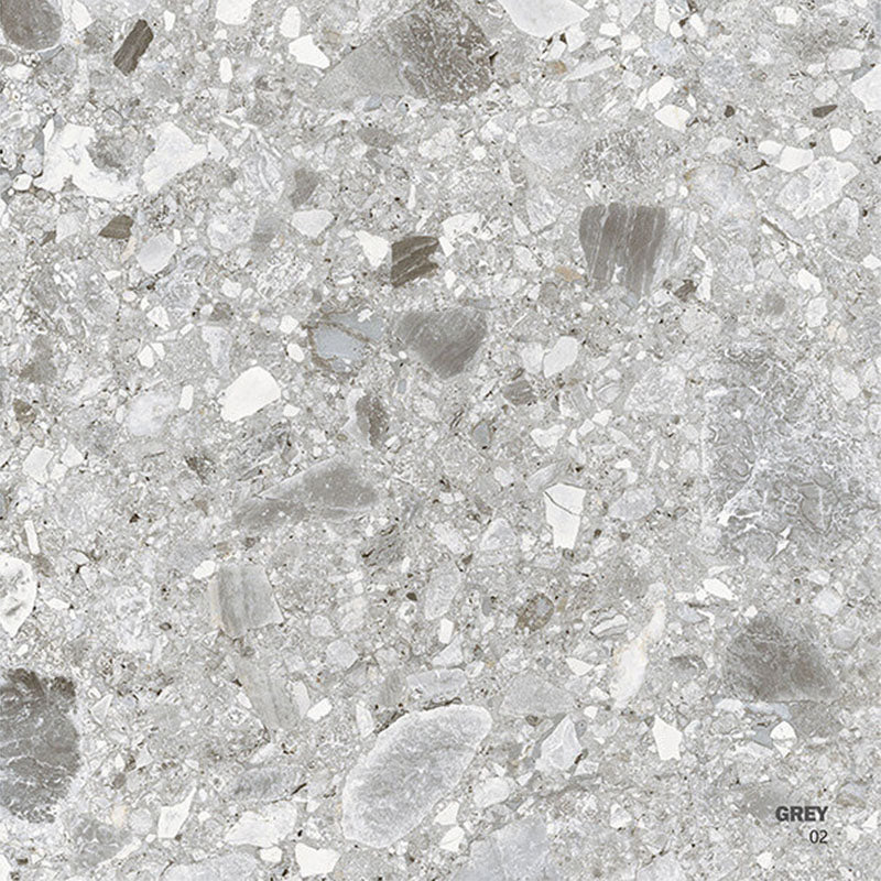 Ceppo Stone Terrazzo Look Surface Tec Medium Grey 300/600/1200mm Tile