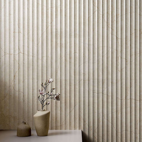 Crema Marfil Ivory 3D Concave Marble Look SilkTec Beige 600x1200mm Tile
