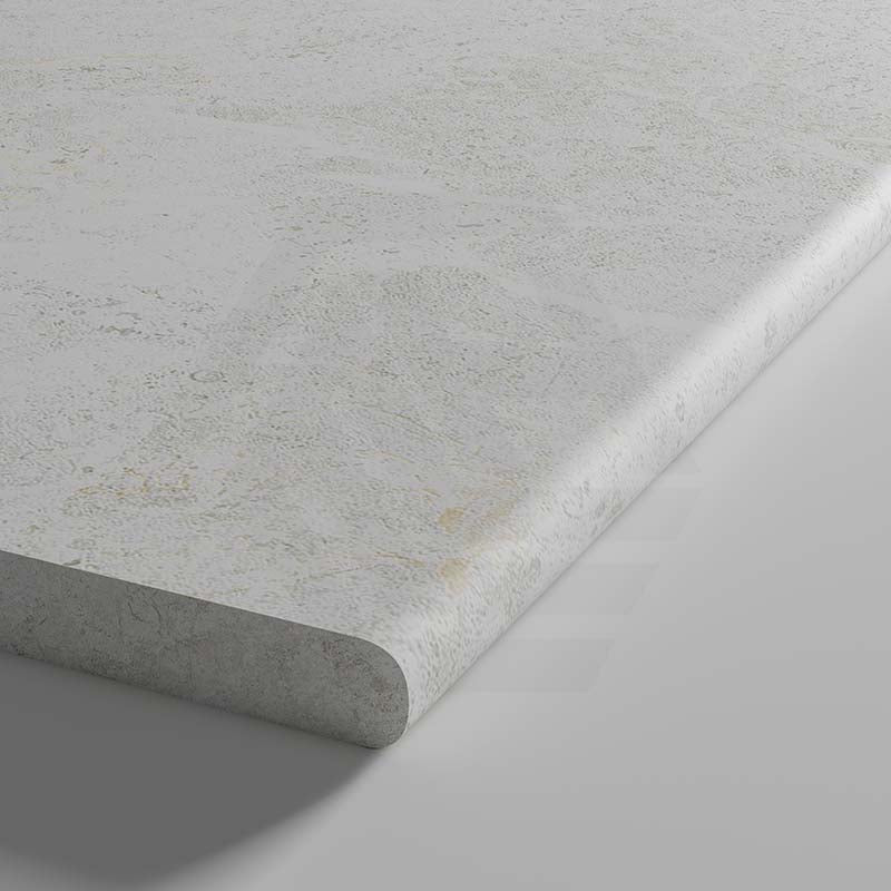 Cosmic Chalk Round Edge Stone Look External Bullnose 400x600x20mm