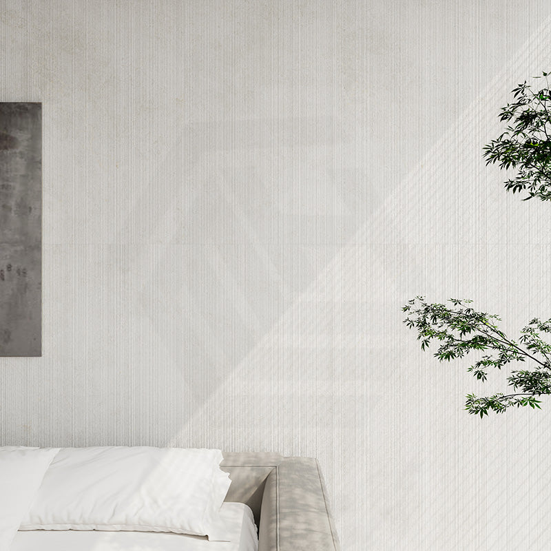 Cosmic Chalk 3D Line Décor Stone Look Matt 600x1200mm Tile