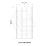 Cosmic Chalk 3D Line Décor Stone Look Matt Light Grey 600x1200mm Tile