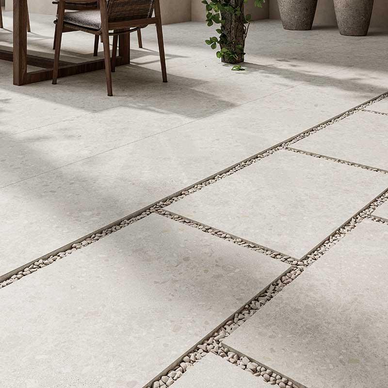 Dawn White Terrazzo Look External Paver 400x600x20mm