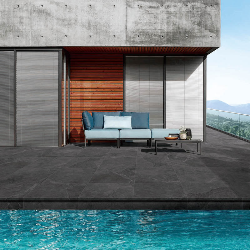 ENZO Coal Stone Look Pencil Edge External Bullnose 400x600x20mm