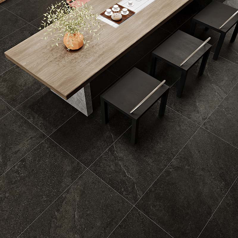 French Alps Carbon Matt Black Stone Look 300/600mm Tile