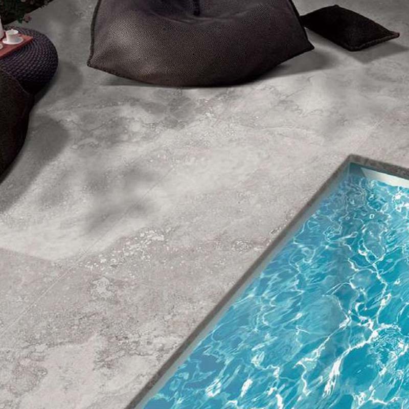 Galaxy Grey Travertine Look External Bullnose Pencil Edge 400x600x20mm