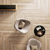 Hardwood Black Butt Herringbone Surface Tec Mosaic Tile 352x422mm Sheet