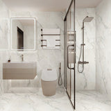 Kaolin Calacatta Nuvola Marble Look White Silktec Tile 300/600/1200mm