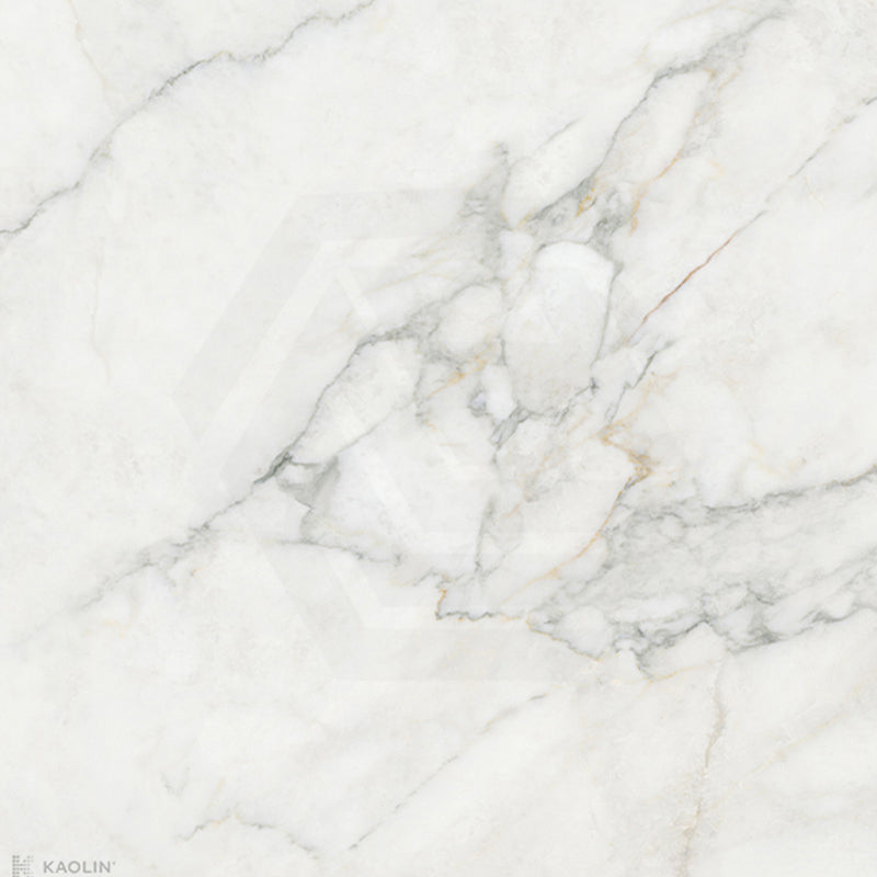 Kaolin Calacatta Nuvola Marble Look White Silktec Tile 300/600/1200mm