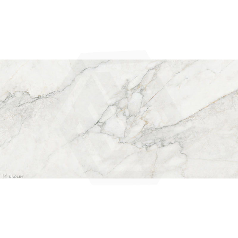 Kaolin Calacatta Nuvola Marble Look White Silktec Tile 300/600/1200mm