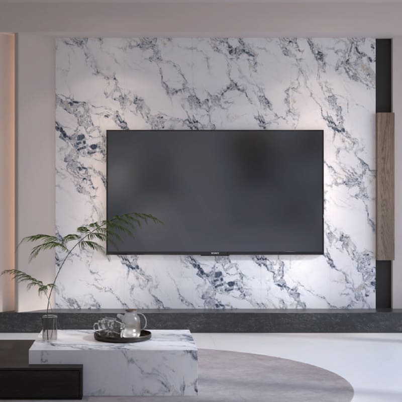 Kaolin Ice Jade 2.0 Mixed Colour Silktec Marble Look 600/1200mm Tile