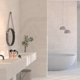 Kaolin Tuscan Creme Travertine Beige Silktec Marble Look 300/600/1200mm Tile