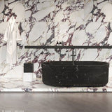 Kaolin x Greg Natale Calacatta Viola Mixed Colour Silktec Marble Look 600/1200mm Tile
