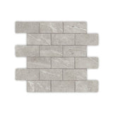 Capri Earl Grey SurfaceTec Tumbled Edge 299x305mm Mosaic Tile (48x98mm Chip Piece)
