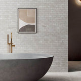 Capri Earl Grey SurfaceTec Tumbled Edge 299x305mm Mosaic Tile (48x98mm Chip Piece)