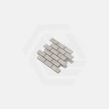 Capri Earl Grey SurfaceTec Tumbled Edge 299x305mm Mosaic Tile (48x98mm Chip Piece)