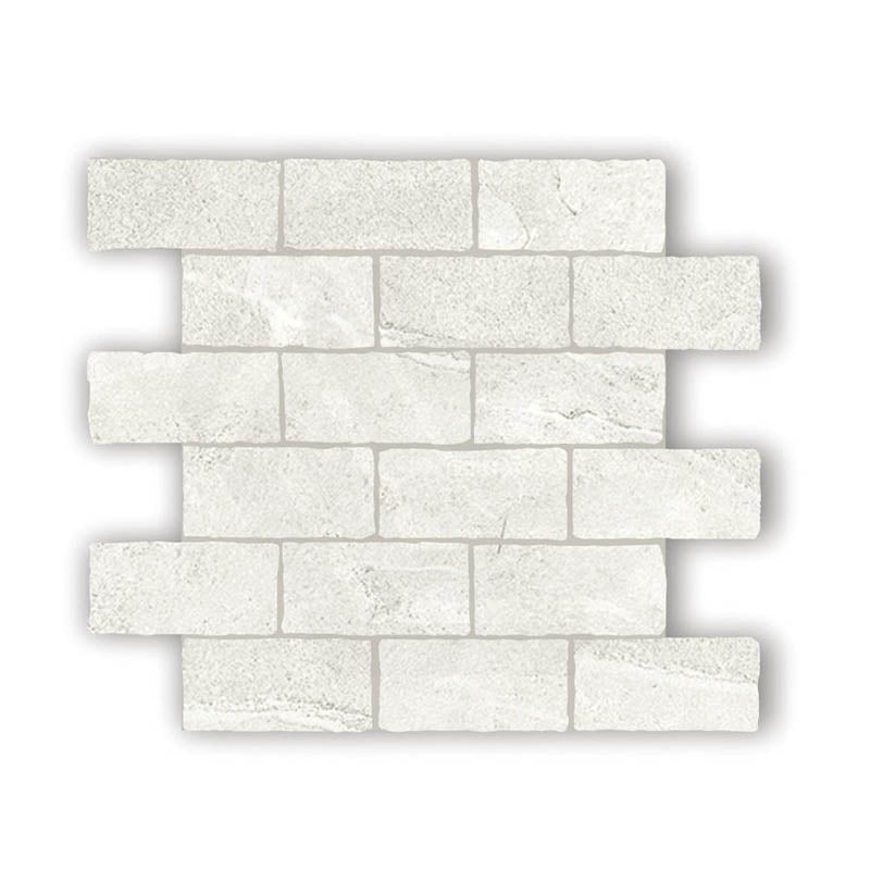 Capri Glacier SurfaceTec Tumbled Edge 299x305mm Mosaic Tile (48x98mm Chip Piece)