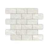 Capri Salt SurfaceTec Tumbled Edge 299x305mm Mosaic Tile (48x98mm Chip Piece)