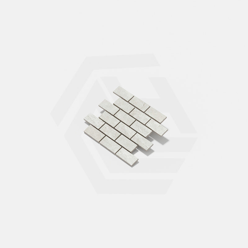 Capri Salt SurfaceTec Tumbled Edge 299x305mm Mosaic Tile (48x98mm Chip Piece)