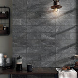 Capri Pepper SurfaceTec Subway Tumbled Edge 100x200mm Tile