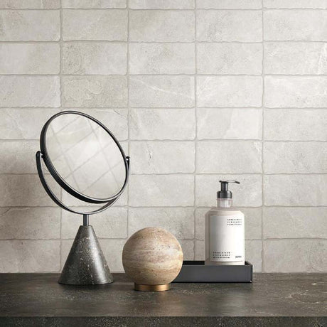 Capri Salt SurfaceTec Subway Tumbled Edge 100x200mm Tile