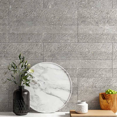 Dawn Silver Terrazzo Look Matt 300x600mm 3D Textured Tile