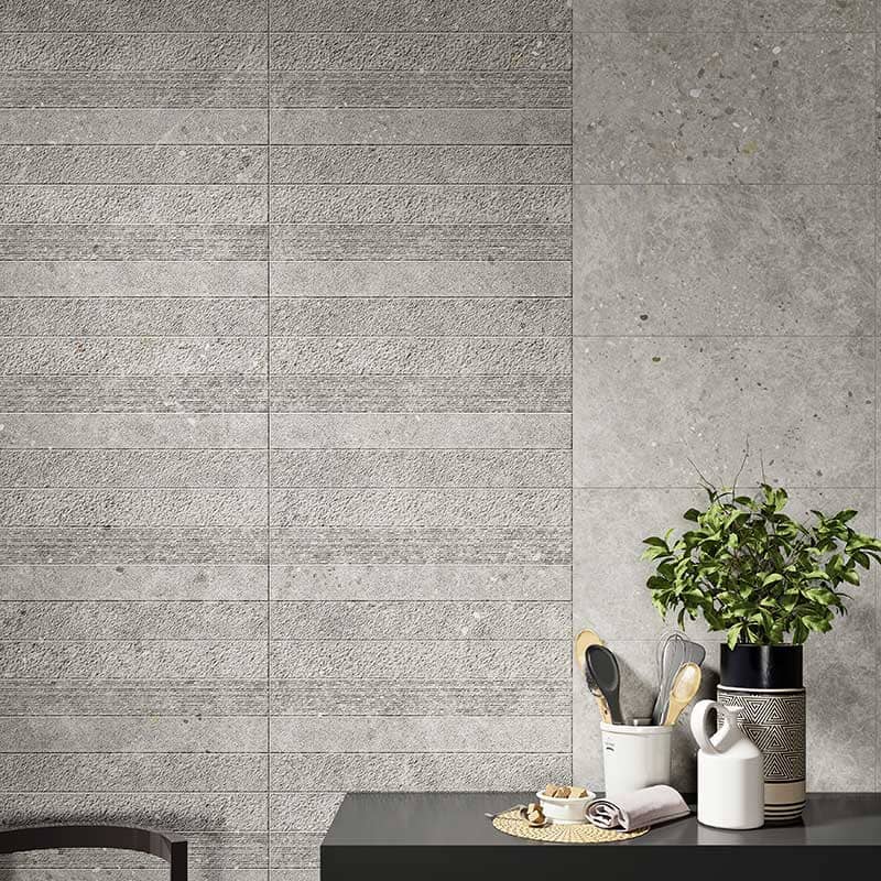 Dawn Silver Terrazzo Look Matt 300x600mm 3D Textured Tile