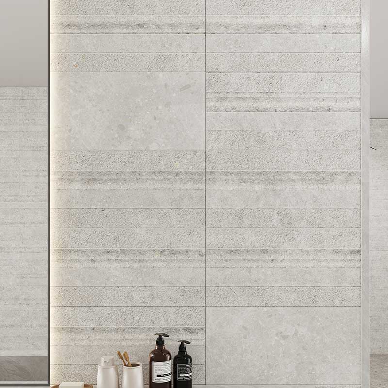 Dawn White Terrazzo Look Matt 300x600mm 3D Textured Tile