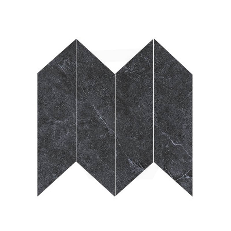 ENZO Coal SurfaceTec Marble Look 261x73mm Chevron Tile