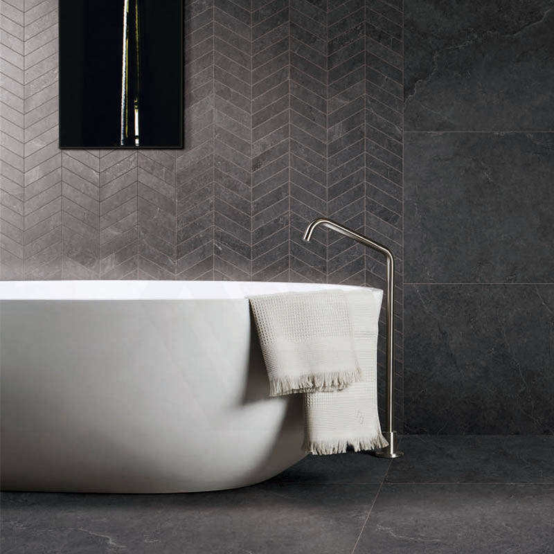 ENZO Coal SurfaceTec Marble Look 261x73mm Chevron Tile