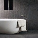 ENZO Coal SurfaceTec Marble Look 261x73mm Chevron Tile