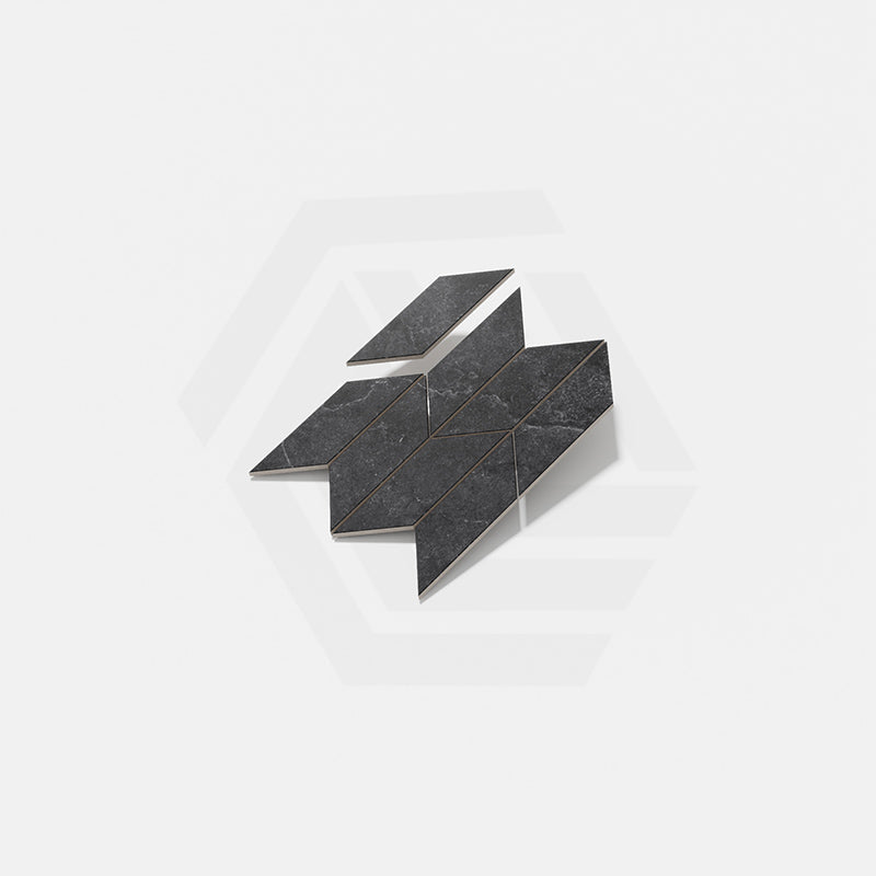 ENZO Coal SurfaceTec Marble Look 261x73mm Chevron Tile