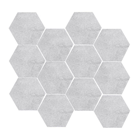 ENZO Cinder SurfaceTec Hexagon Mosaic Tile 265x305mm Sheet